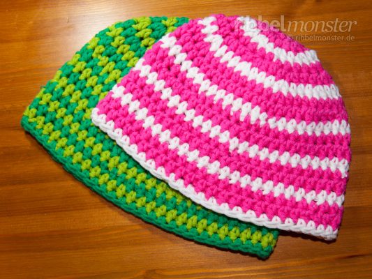 Crochet Hat – Beanie with Half Treble Crochet Stitches in Circle Rounds