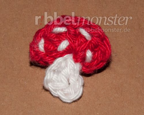 Crochet Patch – Crochet Small Toadstool
