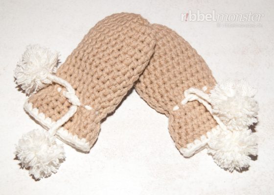 Crochet Mittens – without Thumb with Half Treble Crochet Stitches